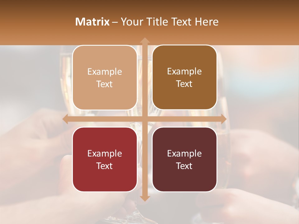 A Group Of People Holding Glasses Of Champagne PowerPoint Template