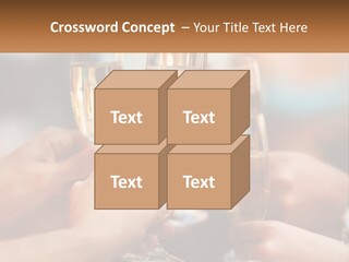 A Group Of People Holding Glasses Of Champagne PowerPoint Template