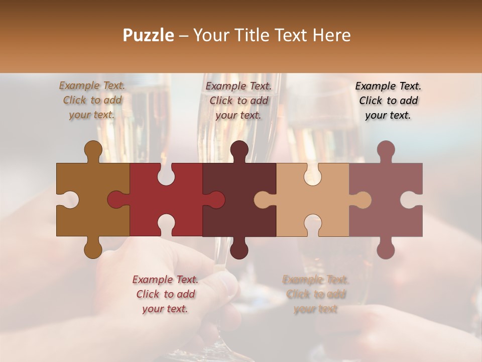 A Group Of People Holding Glasses Of Champagne PowerPoint Template