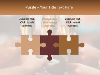 A Group Of People Holding Glasses Of Champagne PowerPoint Template