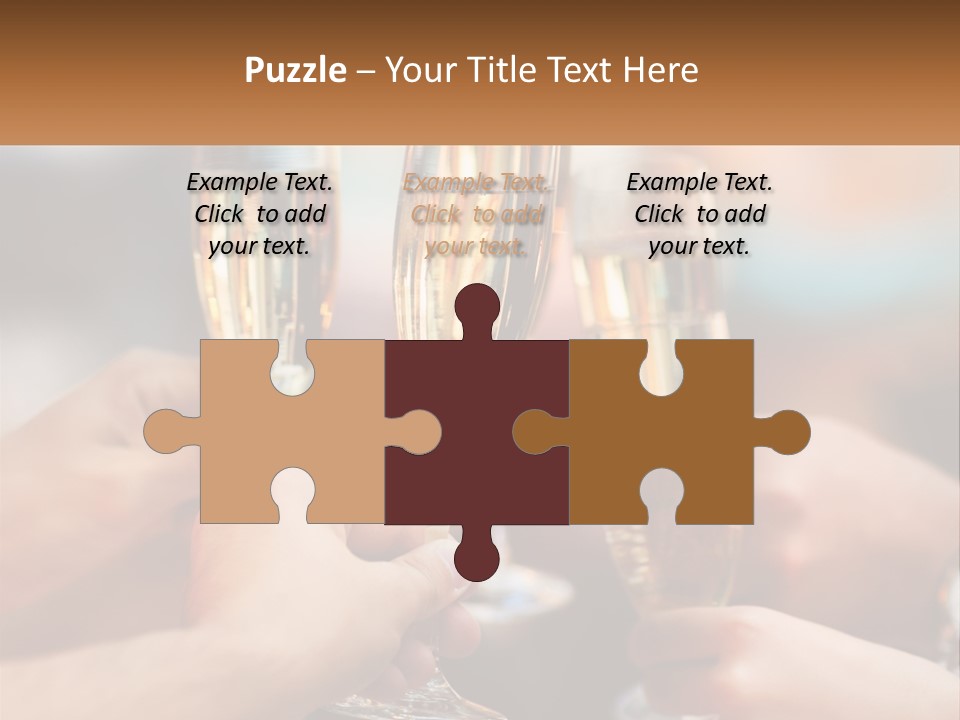 A Group Of People Holding Glasses Of Champagne PowerPoint Template