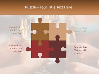 A Group Of People Holding Glasses Of Champagne PowerPoint Template