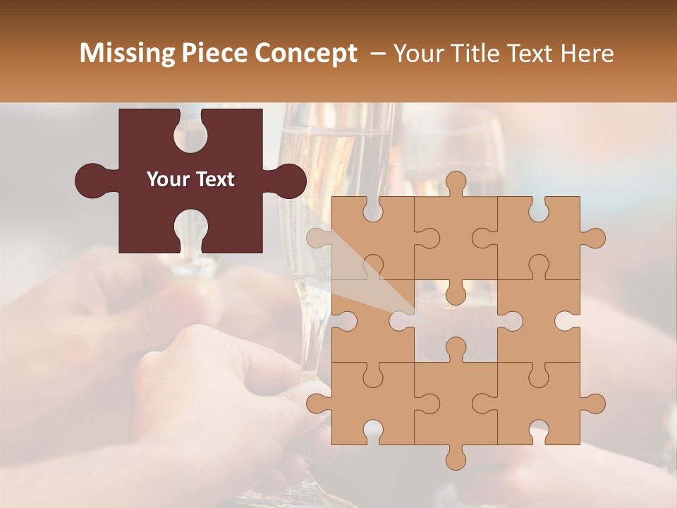 A Group Of People Holding Glasses Of Champagne PowerPoint Template