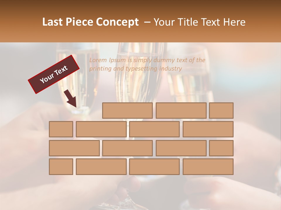 A Group Of People Holding Glasses Of Champagne PowerPoint Template