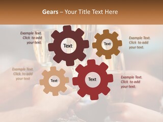 A Group Of People Holding Glasses Of Champagne PowerPoint Template