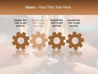 A Group Of People Holding Glasses Of Champagne PowerPoint Template