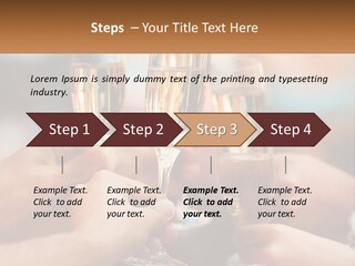 A Group Of People Holding Glasses Of Champagne PowerPoint Template