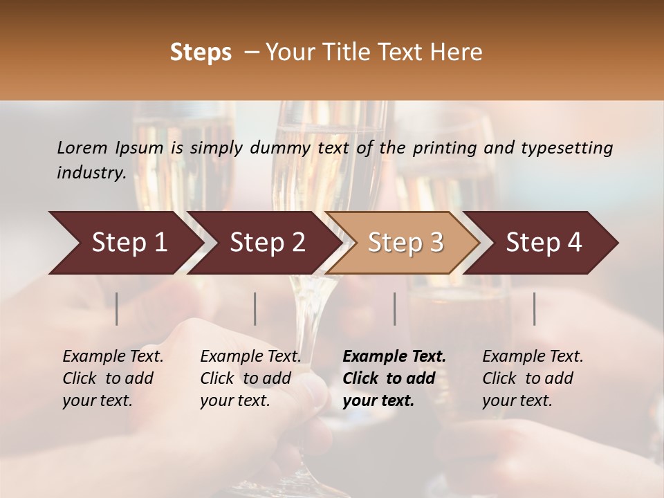 A Group Of People Holding Glasses Of Champagne PowerPoint Template