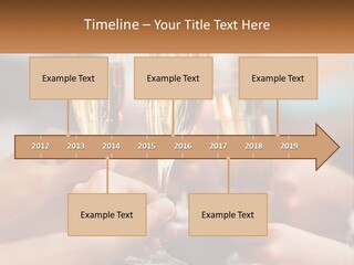 A Group Of People Holding Glasses Of Champagne PowerPoint Template