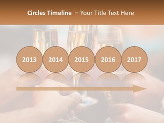 A Group Of People Holding Glasses Of Champagne PowerPoint Template