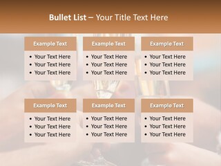 A Group Of People Holding Glasses Of Champagne PowerPoint Template