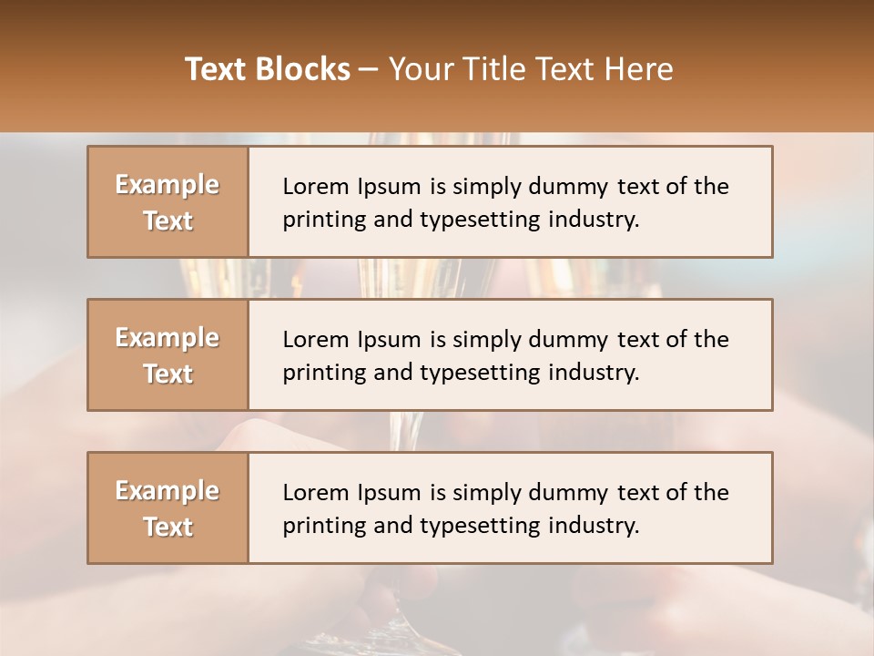 A Group Of People Holding Glasses Of Champagne PowerPoint Template