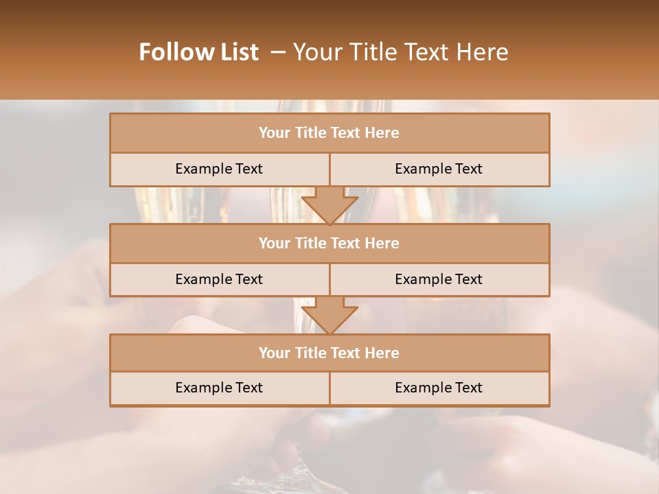 A Group Of People Holding Glasses Of Champagne PowerPoint Template