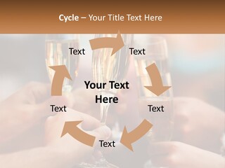A Group Of People Holding Glasses Of Champagne PowerPoint Template