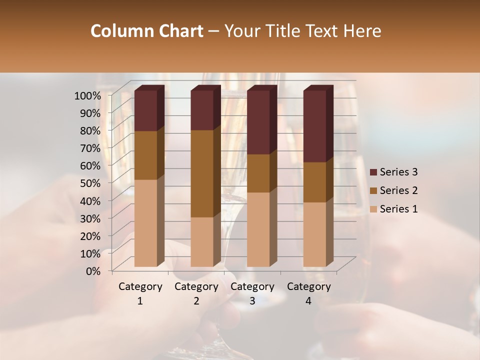 A Group Of People Holding Glasses Of Champagne PowerPoint Template