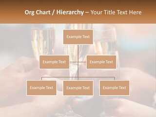 A Group Of People Holding Glasses Of Champagne PowerPoint Template