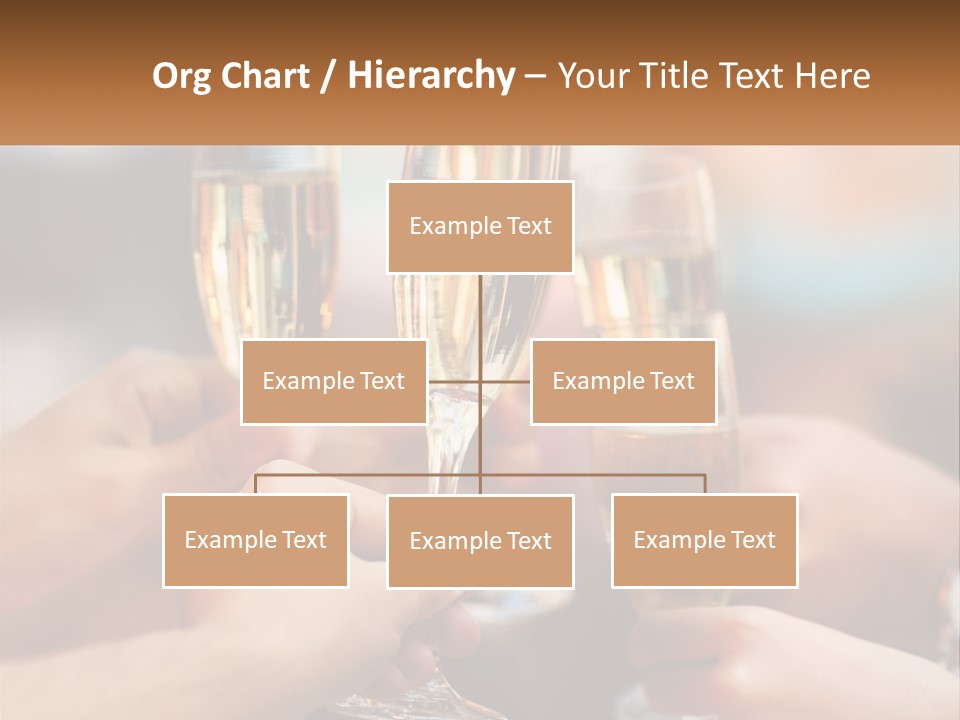 A Group Of People Holding Glasses Of Champagne PowerPoint Template