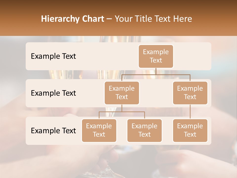 A Group Of People Holding Glasses Of Champagne PowerPoint Template