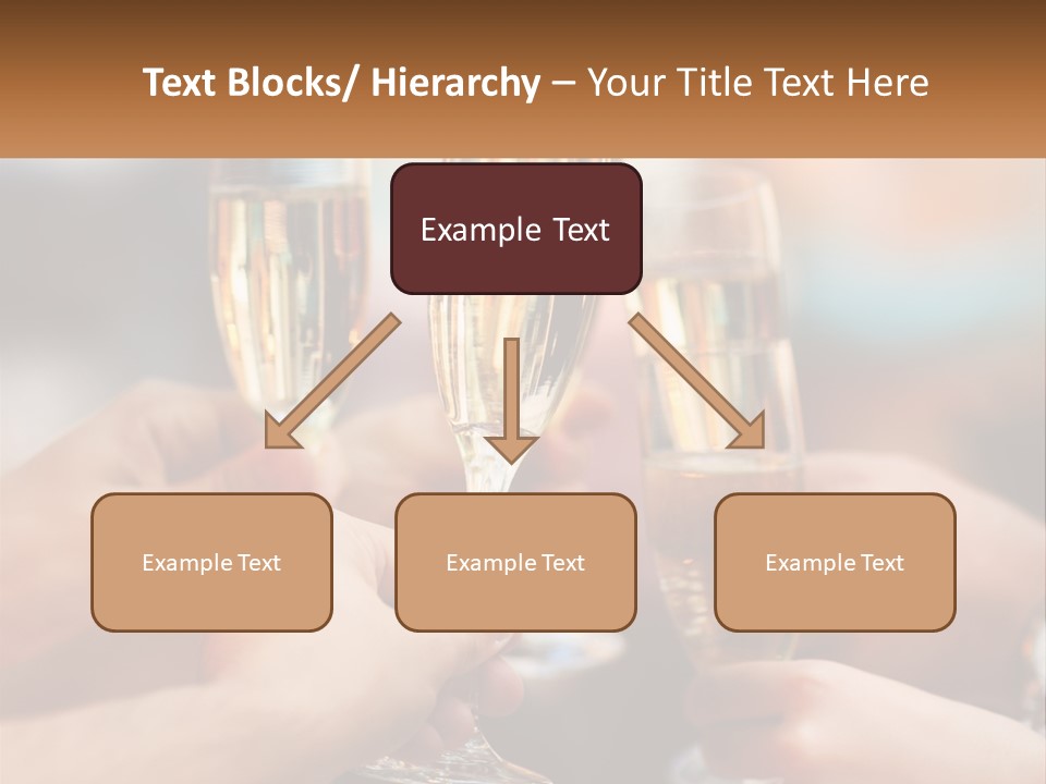 A Group Of People Holding Glasses Of Champagne PowerPoint Template