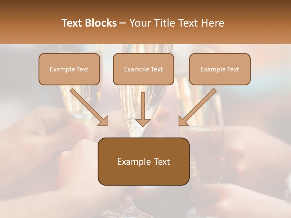 A Group Of People Holding Glasses Of Champagne PowerPoint Template