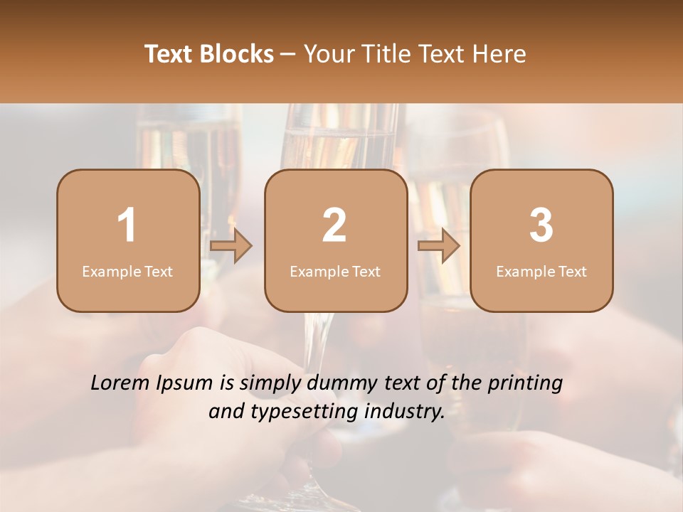 A Group Of People Holding Glasses Of Champagne PowerPoint Template