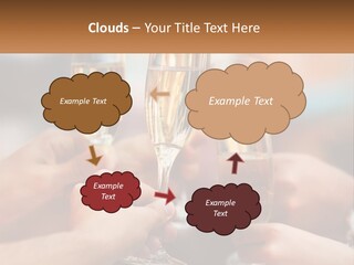 A Group Of People Holding Glasses Of Champagne PowerPoint Template