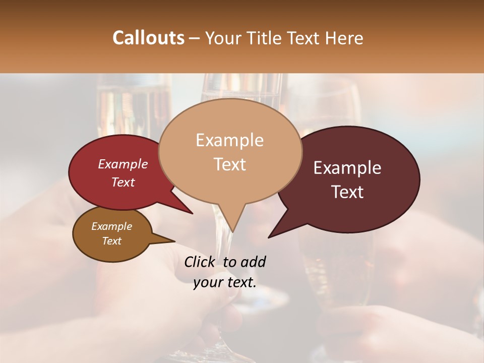 A Group Of People Holding Glasses Of Champagne PowerPoint Template