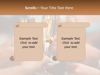 A Group Of People Holding Glasses Of Champagne PowerPoint Template