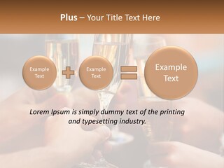 A Group Of People Holding Glasses Of Champagne PowerPoint Template