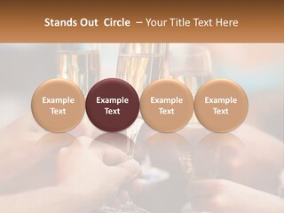 A Group Of People Holding Glasses Of Champagne PowerPoint Template