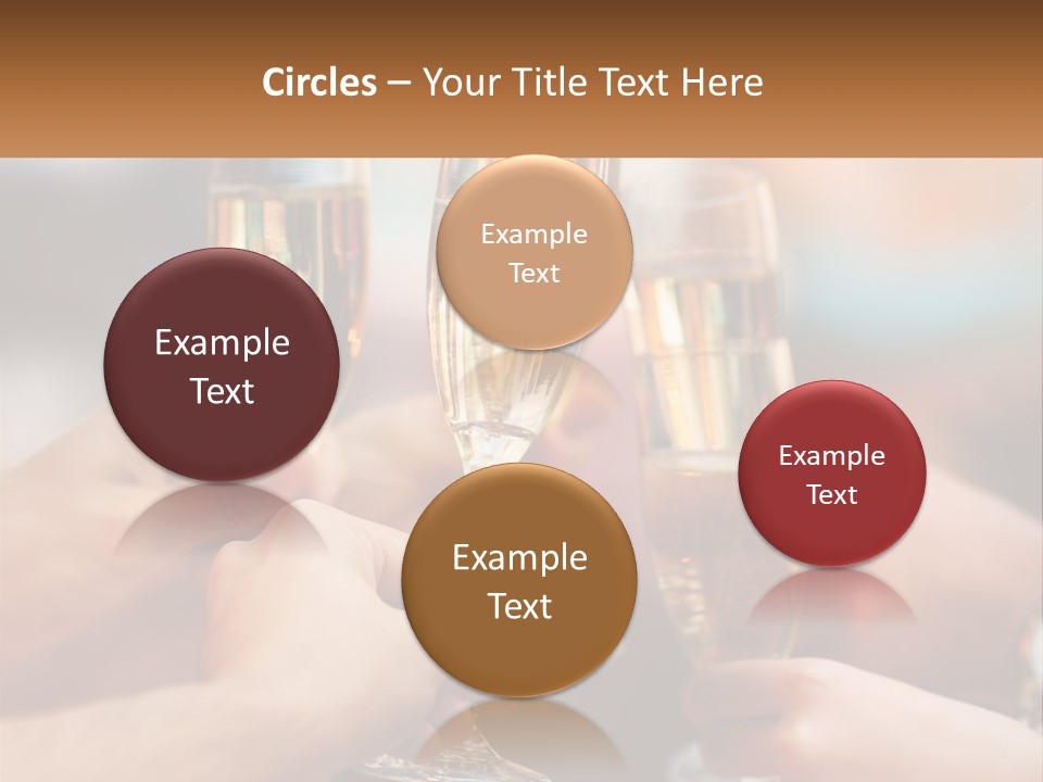 A Group Of People Holding Glasses Of Champagne PowerPoint Template