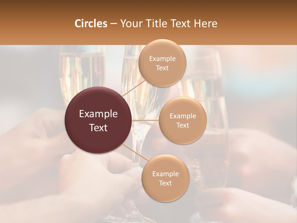 A Group Of People Holding Glasses Of Champagne PowerPoint Template