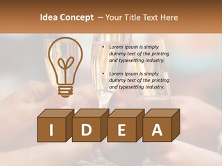 A Group Of People Holding Glasses Of Champagne PowerPoint Template