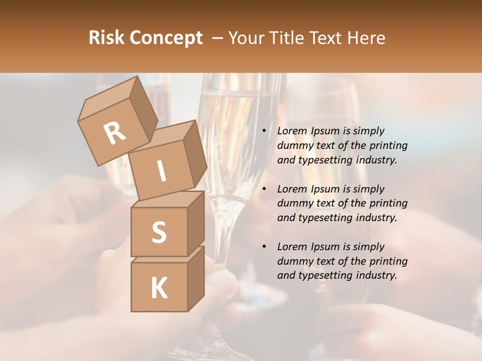 A Group Of People Holding Glasses Of Champagne PowerPoint Template