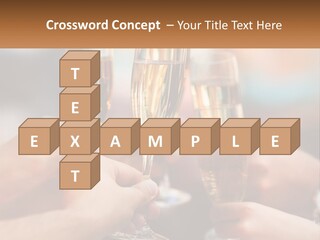 A Group Of People Holding Glasses Of Champagne PowerPoint Template