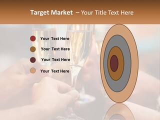A Group Of People Holding Glasses Of Champagne PowerPoint Template