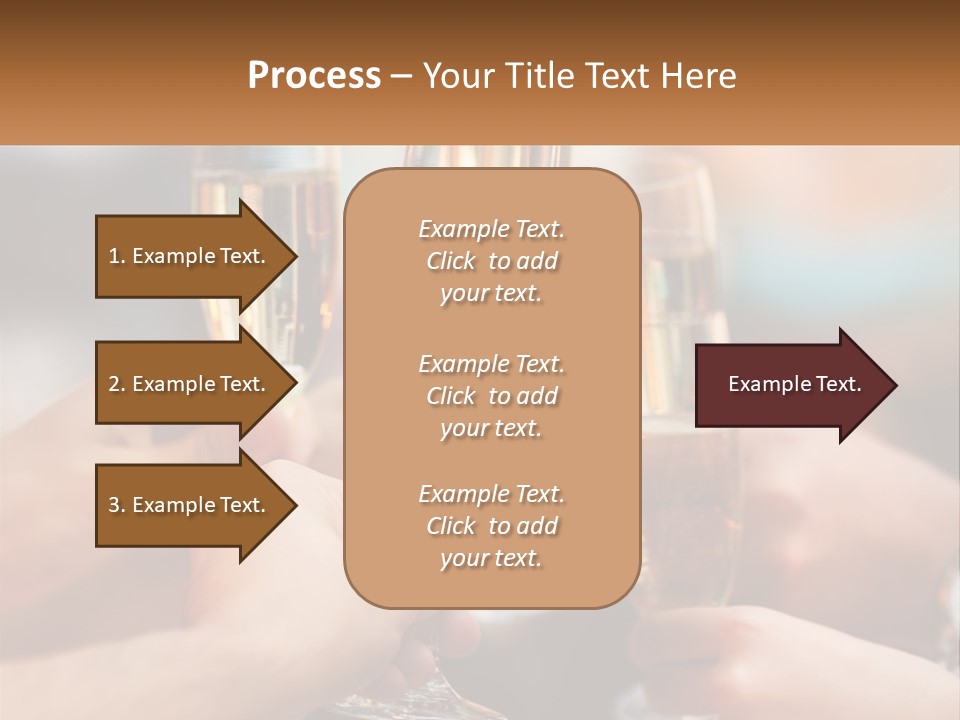 A Group Of People Holding Glasses Of Champagne PowerPoint Template