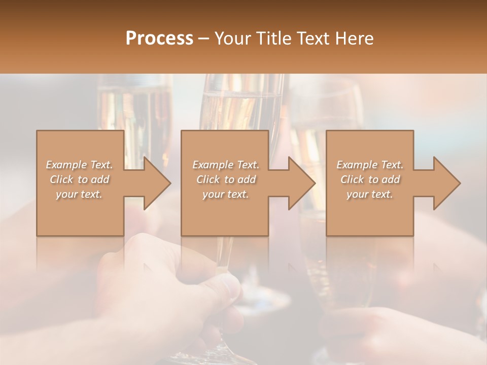 A Group Of People Holding Glasses Of Champagne PowerPoint Template