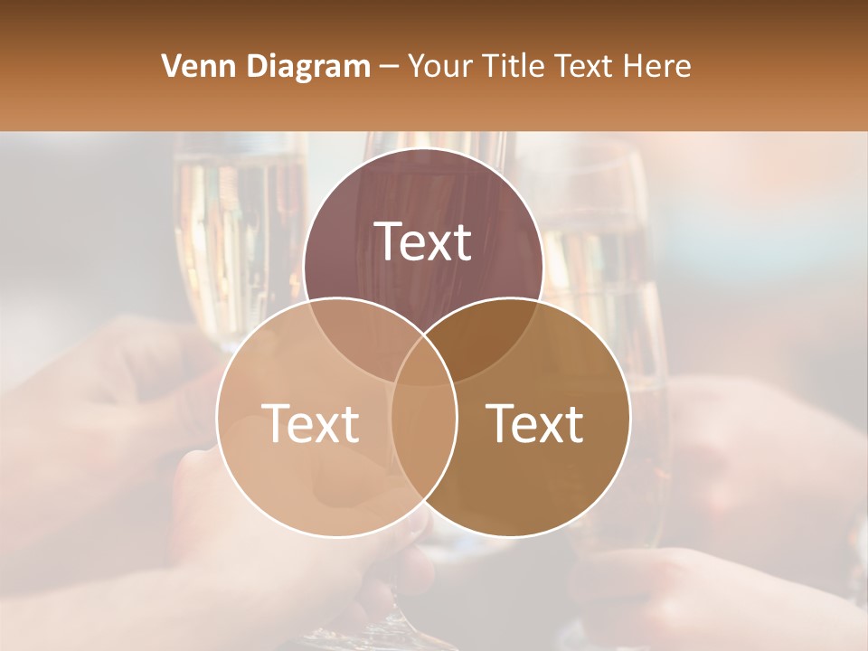 A Group Of People Holding Glasses Of Champagne PowerPoint Template