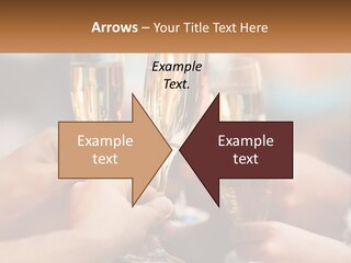 A Group Of People Holding Glasses Of Champagne PowerPoint Template