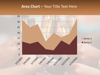 A Group Of People Holding Glasses Of Champagne PowerPoint Template