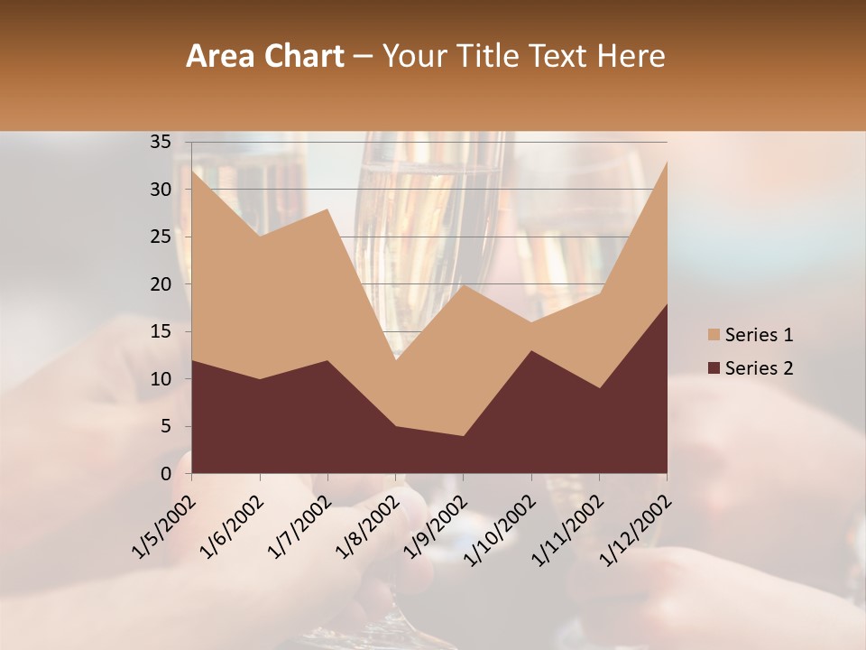 A Group Of People Holding Glasses Of Champagne PowerPoint Template
