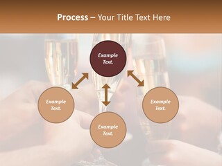 A Group Of People Holding Glasses Of Champagne PowerPoint Template