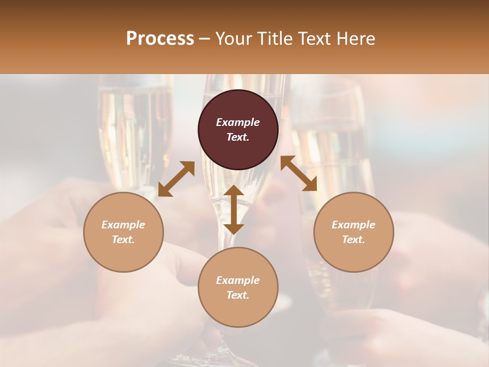 A Group Of People Holding Glasses Of Champagne PowerPoint Template