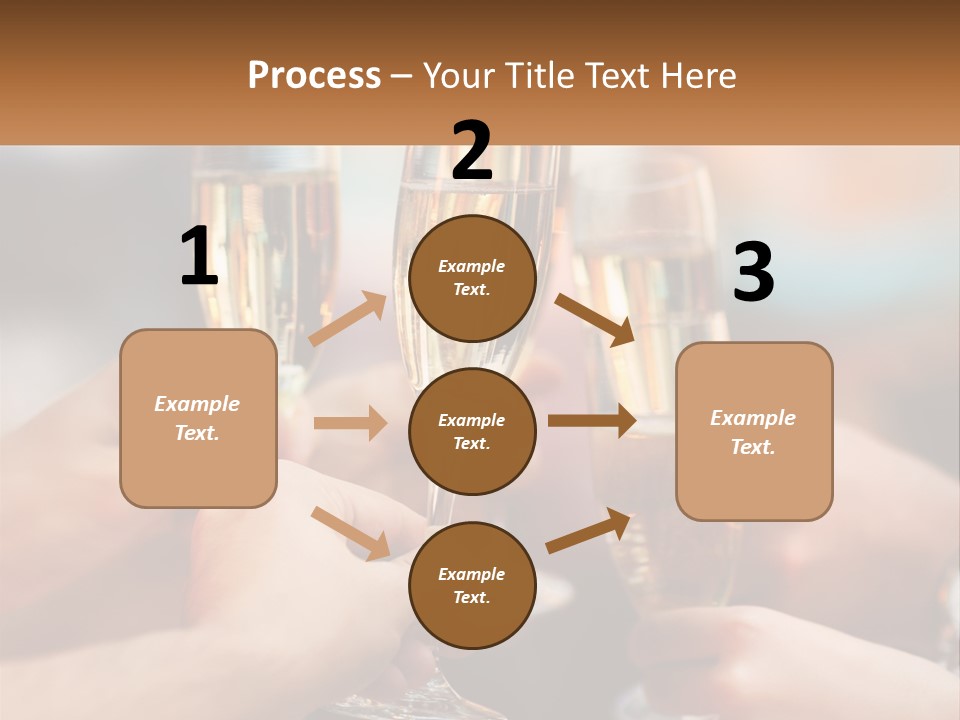 A Group Of People Holding Glasses Of Champagne PowerPoint Template