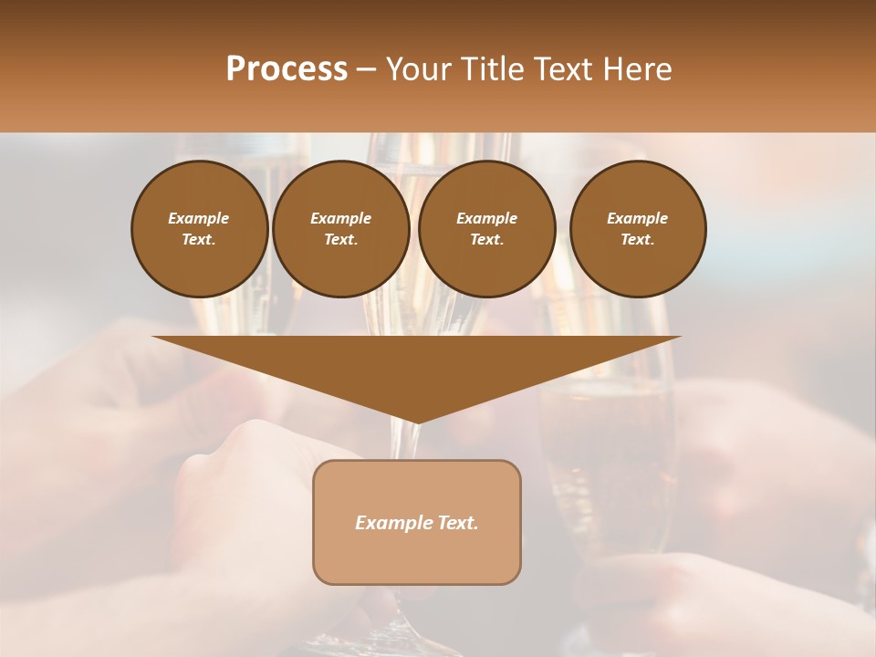 A Group Of People Holding Glasses Of Champagne PowerPoint Template