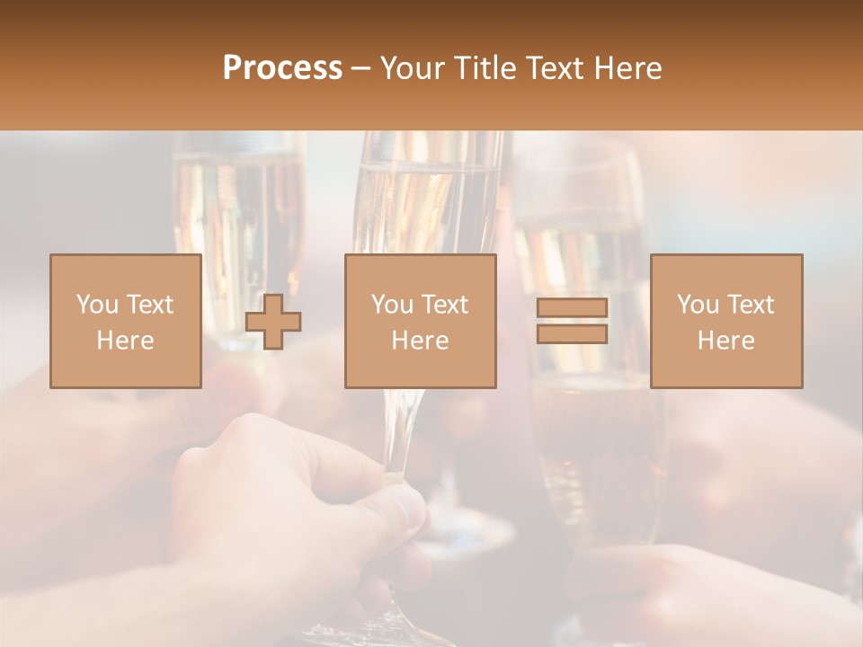 A Group Of People Holding Glasses Of Champagne PowerPoint Template