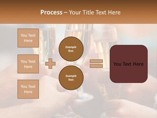 A Group Of People Holding Glasses Of Champagne PowerPoint Template