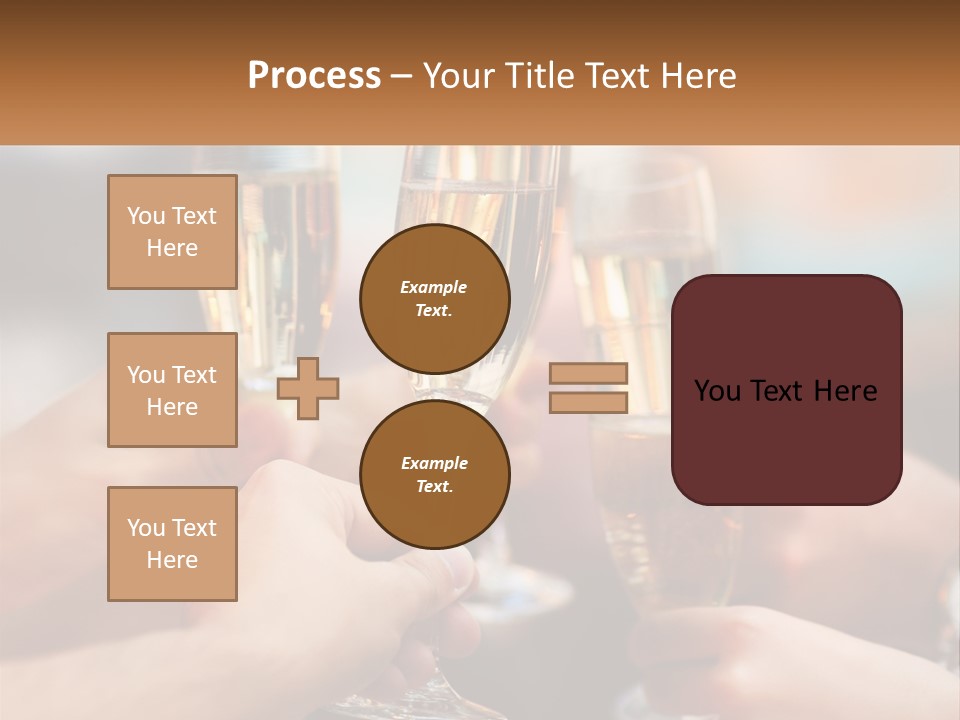 A Group Of People Holding Glasses Of Champagne PowerPoint Template