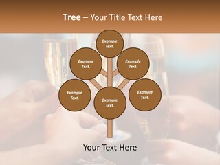 A Group Of People Holding Glasses Of Champagne PowerPoint Template